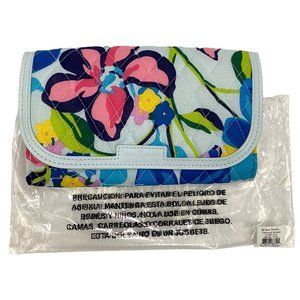 Vera Bradley Trimmed Wristlet Wallet Marian Floral Quilted Light Blue 24780-Q58